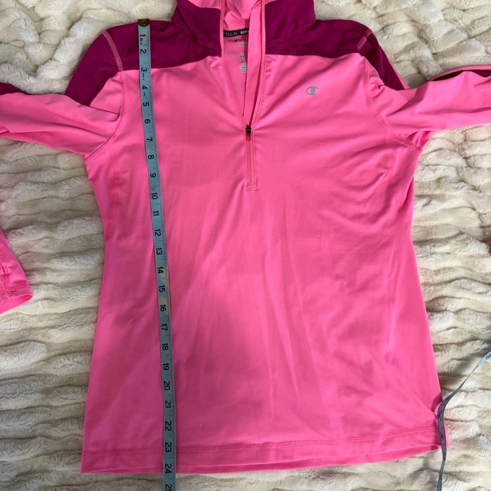 Champion Performax Pink Half Zip Long Sleeve Athletic Pullover Top Medium - Picture 8 of 8